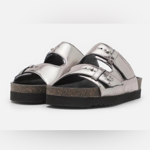 ZADIG ET VOLTAIRE Metallic Slide Sandals - Picture 2 of 6